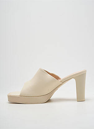 Mules/sabots type de semelle amortissante talon de 7 à 9cm beige LOLA CASADEMUNT femme
