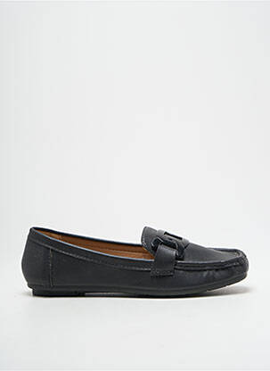 Mocassins tissage satiné talon plat jusqu'à 3cm noir SERGIO TODZI femme