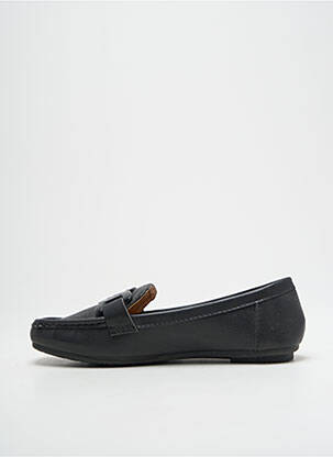 Mocassins tissage satiné talon plat jusqu'à 3cm noir SERGIO TODZI femme