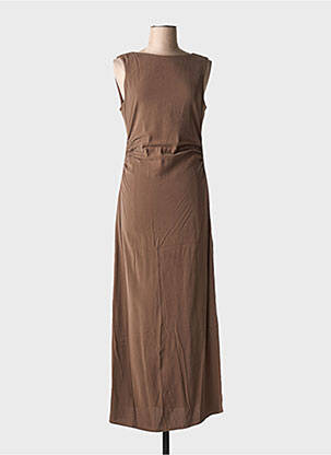 Robe longue sans manche sans manche marron ROUJE femme