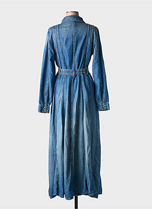 Robe longue manches longues manches longues bleu GANNI femme