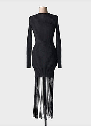 Robe longue manches longues manches longues noir GANNI femme