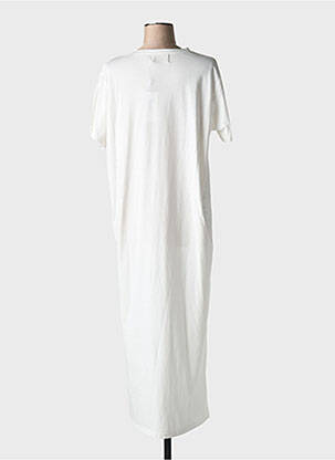 Robe mi-longue manches courtes manches courtes blanc CHARLIE JOE femme