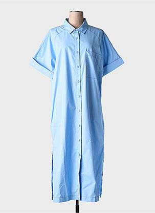 Robe longue manches courtes manches courtes bleu CHLOÉ STORA femme