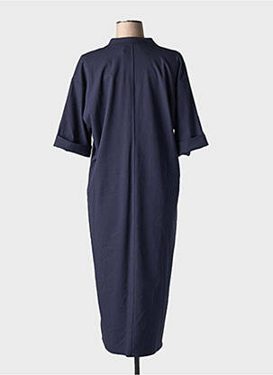 Robe longue manches courtes manches courtes bleu HANA SAN femme