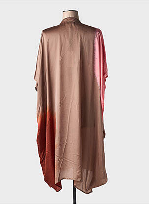 Robe mi-longue coupe fluide manches courtes marron NOUS ANTWERP femme