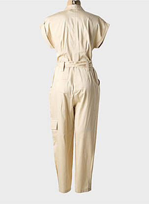Combi-pantalon fermeture boutonnée sur le devant manches courtes beige HANA SAN femme