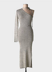 Robe longue argent GANNI pour femme seconde vue