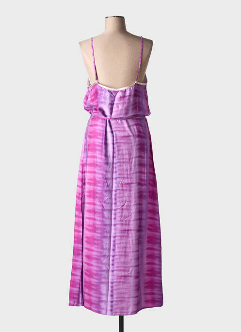 Robe longue imprimé fantaisie fines bretelles violet LA NOUVELLE femme
