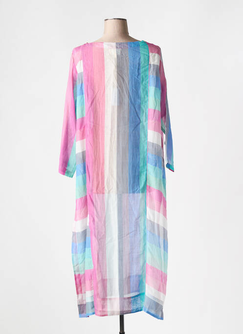 Robe de plage manches 3/4 bleu V.DE.VINSTER femme