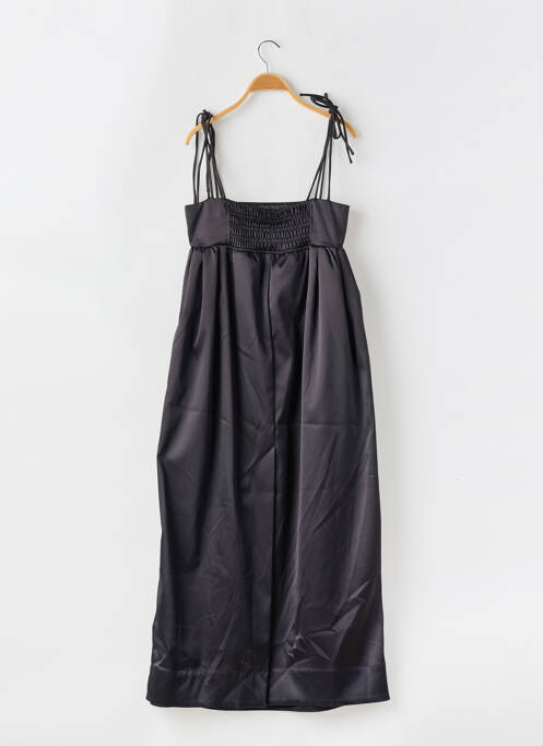 Robe longue coupe évasée fines bretelles noir GANNI femme