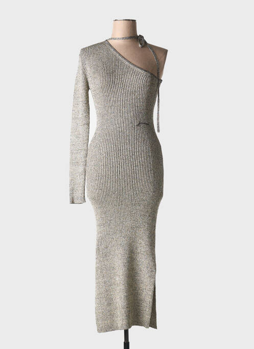 Robe longue argent GANNI pour femme