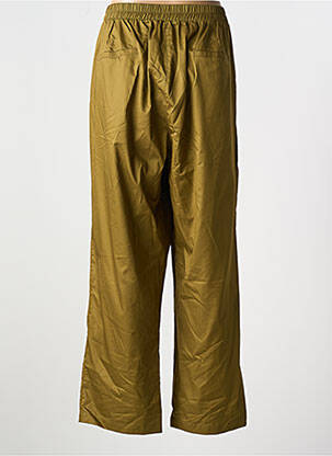 Pantalon droit tissage popeline taille normale vert MAT. femme