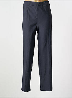 Pantalon droit tissage popeline taille normale bleu SOPHIA CURVY femme