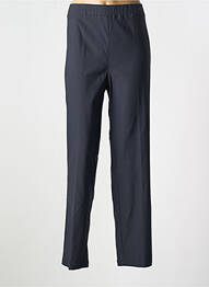 Pantalon droit tissage popeline taille normale bleu SOPHIA CURVY femme