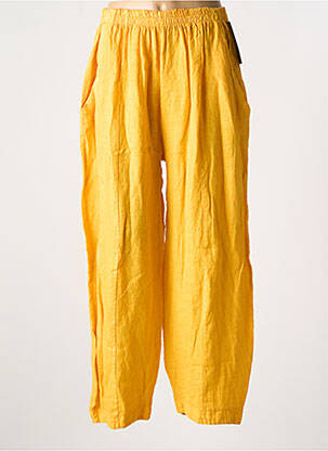 Pantalon droit tissage crêpe taille haute orange OLIVER JUNG femme