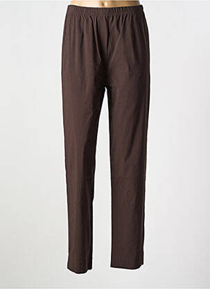 Pantalon slim taille élastique taille normale marron OLIVER JUNG femme