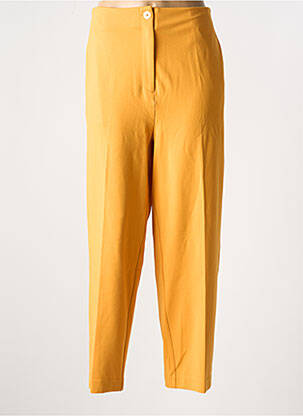 Pantalon droit stretch taille haute jaune MASAI femme