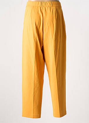 Pantalon droit stretch taille haute jaune MASAI femme