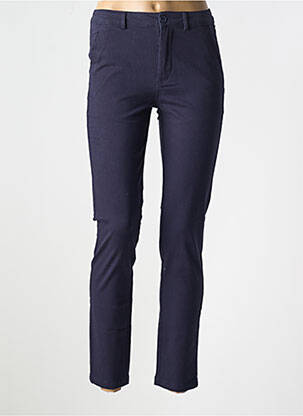Pantalon chino taille basse taille basse bleu SARAH JOHN femme