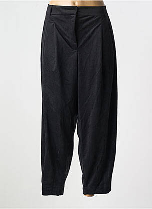 Pantalon droit stretch taille haute noir MAT. femme