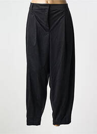 Pantalon droit stretch taille haute noir MAT. femme