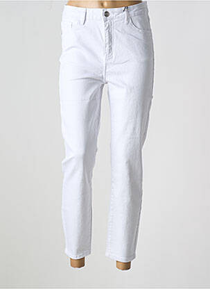 Jeans coupe slim stretch taille normale blanc MAT. femme