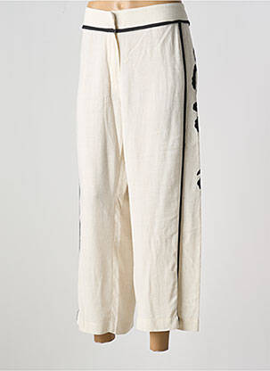 Pantalon 7/8 taille élastique taille normale beige MAT. femme