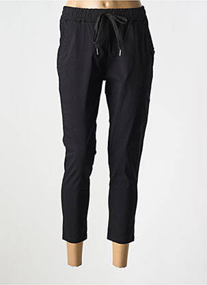 Pantalon 7/8 taille haute taille haute noir COLETTE femme