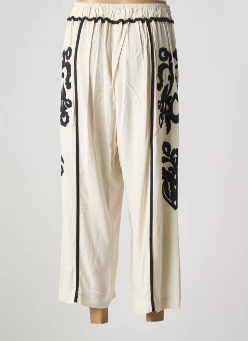 Pantalon 7/8 beige MAT. pour femme