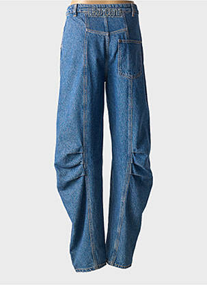 Jeans coupe droite taille haute taille haute bleu ROTATE femme