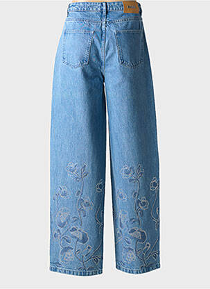 Jeans coupe large stretch taille haute bleu ROTATE femme