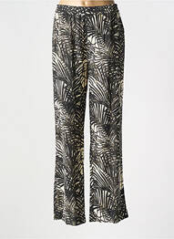 Pantalon droit tissage crêpe taille normale noir MKT STUDIO femme