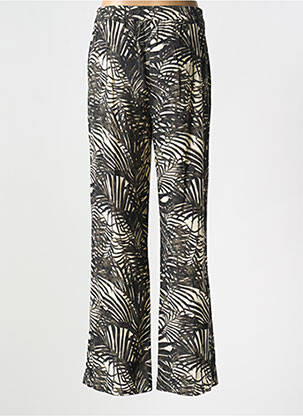 Pantalon droit tissage crêpe taille normale noir MKT STUDIO femme