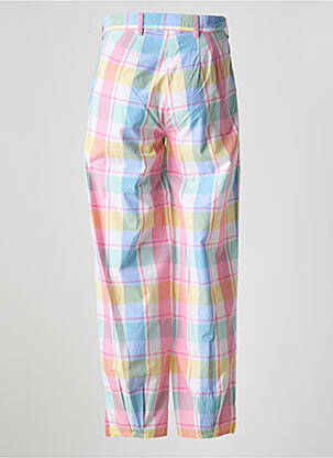 Pantalon droit tissage popeline taille basse rose V.DE.VINSTER femme