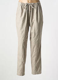 Pantalon droit taille élastique taille normale marron HANA SAN femme