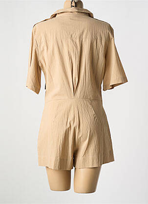 Combishort fermeture boutonnée sur le devant manches courtes beige KARMA KOMA femme