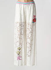 Pantalon large blanc ME369 pour femme seconde vue