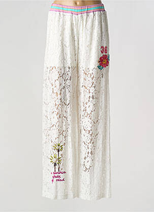 Pantalon large blanc ME369 pour femme