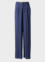 Pantalon large bleu MAJESTIC FILATURES pour femme seconde vue