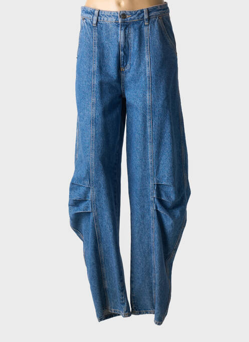 Jeans coupe droite taille haute taille haute bleu ROTATE femme