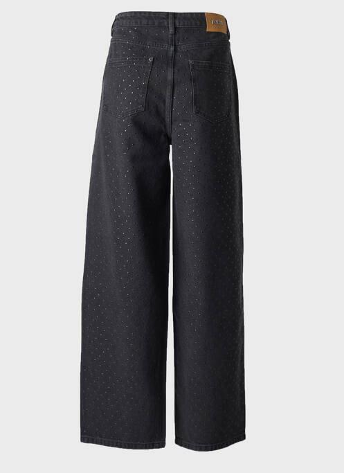Jeans coupe large stretch taille haute noir ROTATE femme
