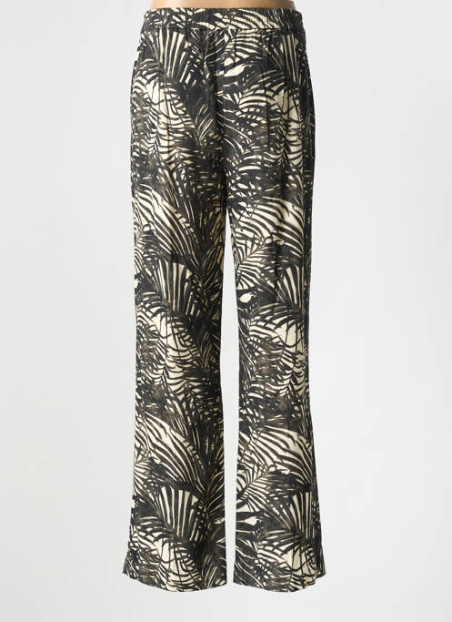 Pantalon droit tissage crêpe taille normale noir MKT STUDIO femme