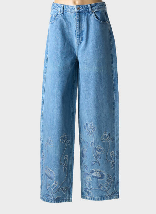 Jeans coupe large bleu ROTATE pour femme