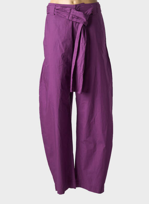 Pantalon droit violet LAURENCE BRAS femme