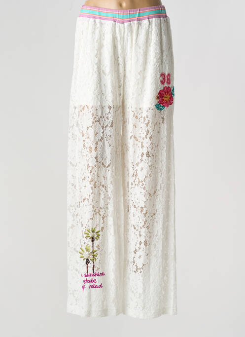 Pantalon large blanc ME369 pour femme