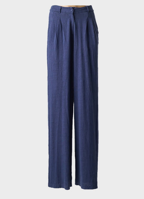 Pantalon large bleu MAJESTIC FILATURES pour femme