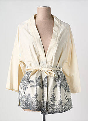 Veste kimono manches longues beige DIEGA femme