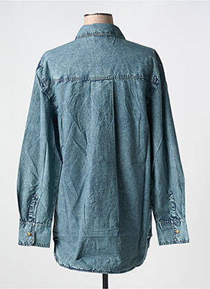 Chemisier coupe droite manches longues bleu GANNI femme