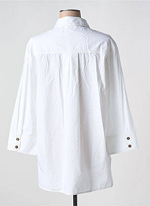 Tunique manches longues col chemisier blanc GANNI femme